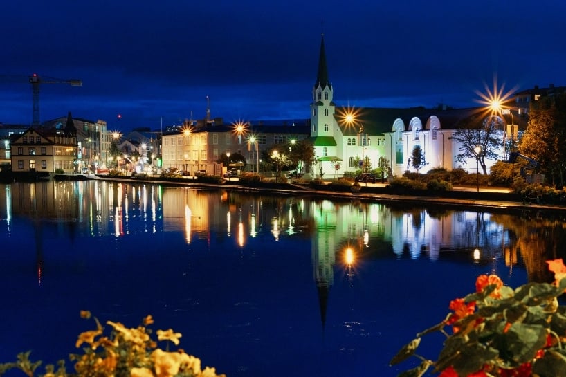 Charter jet flight to Reykjavik