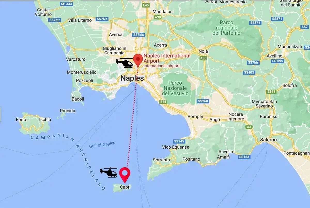 Private Jet to Naples - Helicopter to Capri