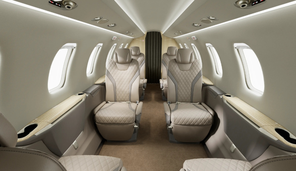 Interno del Pilatus pc-24